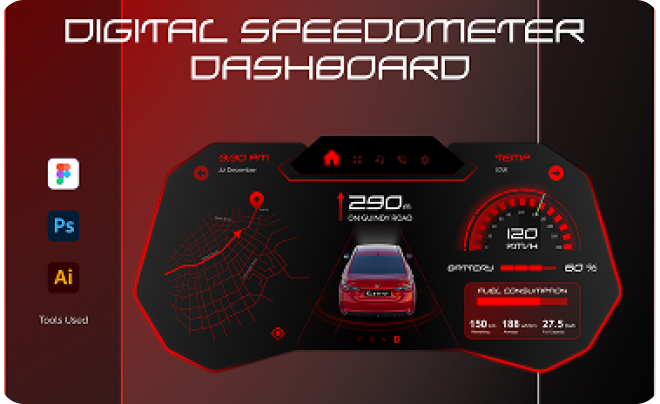 Digital Speedometer Dashboard