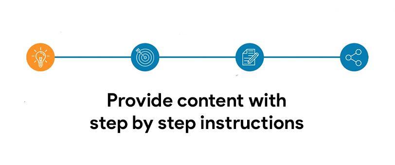 Provide content with step by step instructions