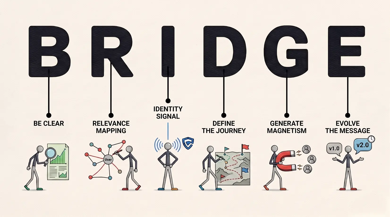 Illustration explaining why the sequence in branding, marketing, and digital strategy cannot be skipped for achieving effective business growth and results.