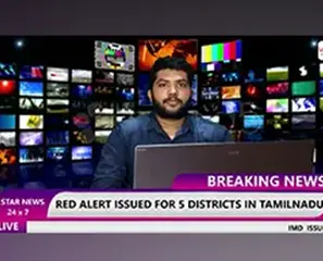 News telecast mockup design