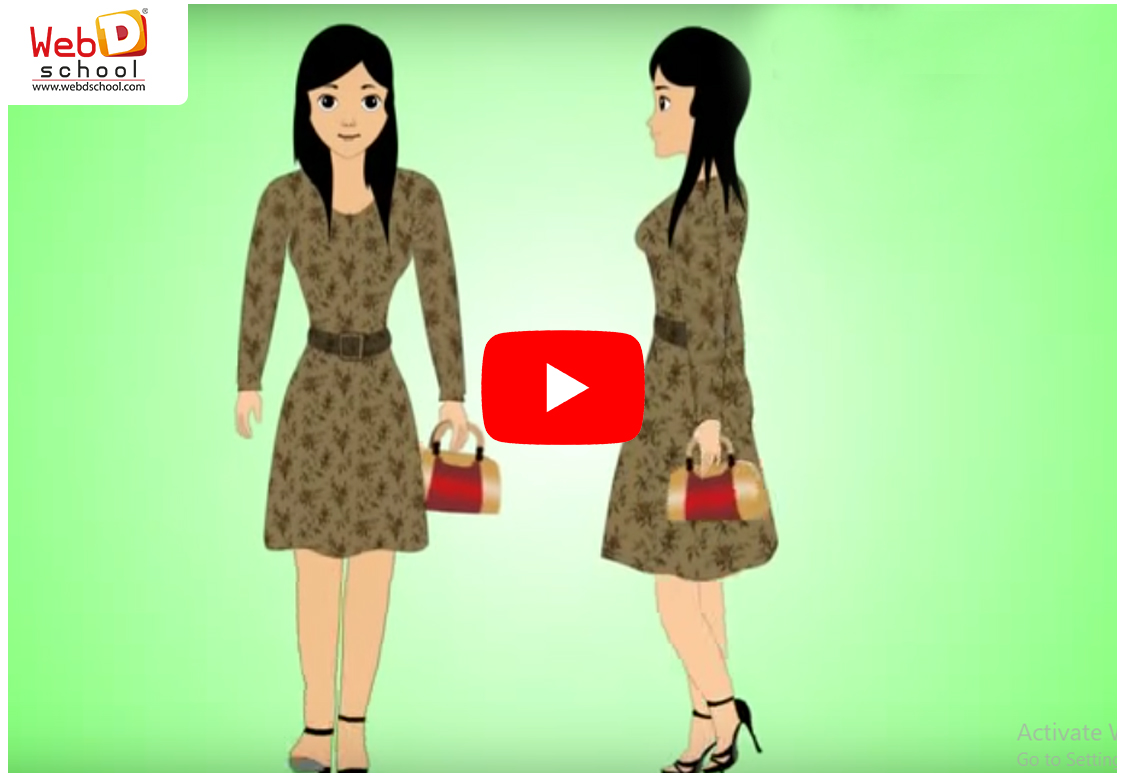 Girl walk cycle 2D animation